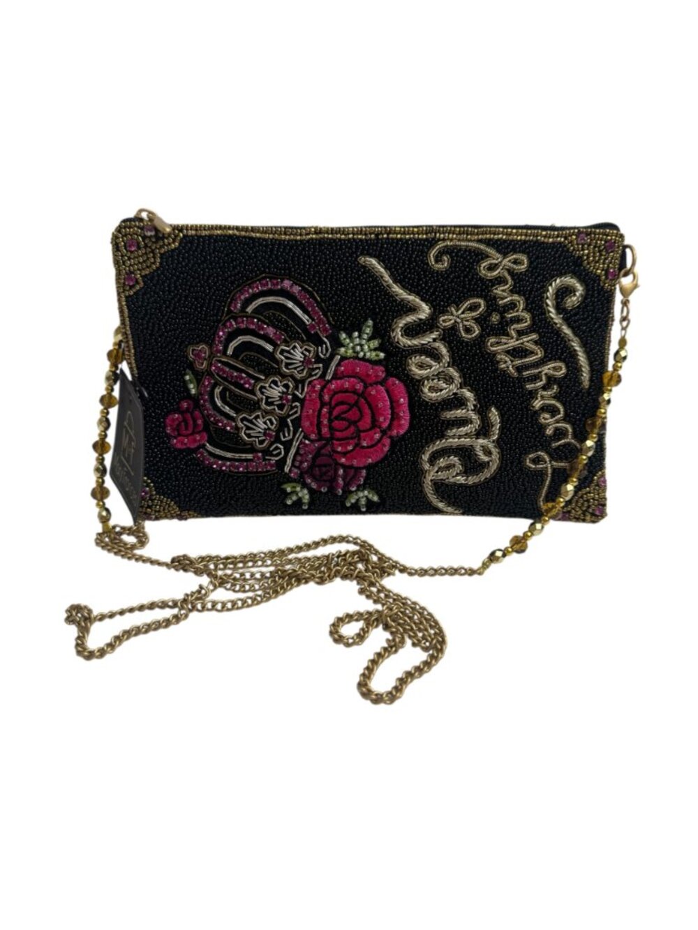 Mary Frances NEW Beaded Queen of Everything Crossbody Bag 8" x 5" Convertible - Picture 2 of 9